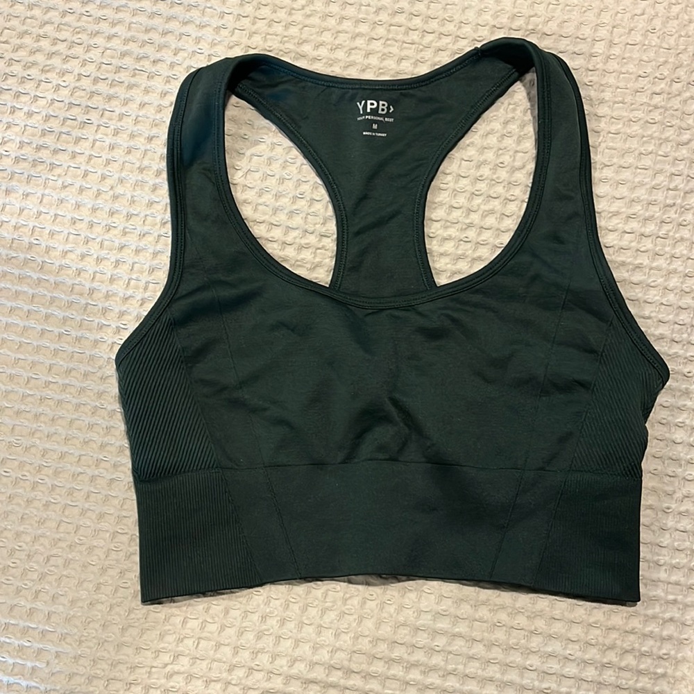 Abercrombie YPB long lined sports bra size M
